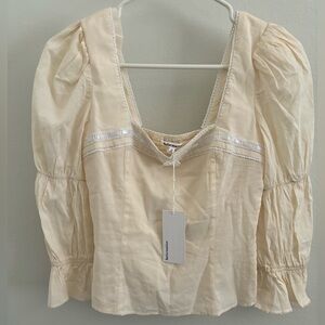 Reformation Islamoda top in Cream